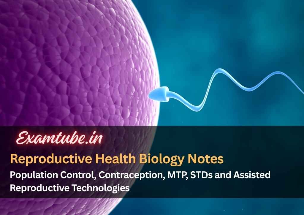 Reproductive Health Biology Notes - Population Control, Contraception, MTP, STDs and Assisted Reproductive Technologies